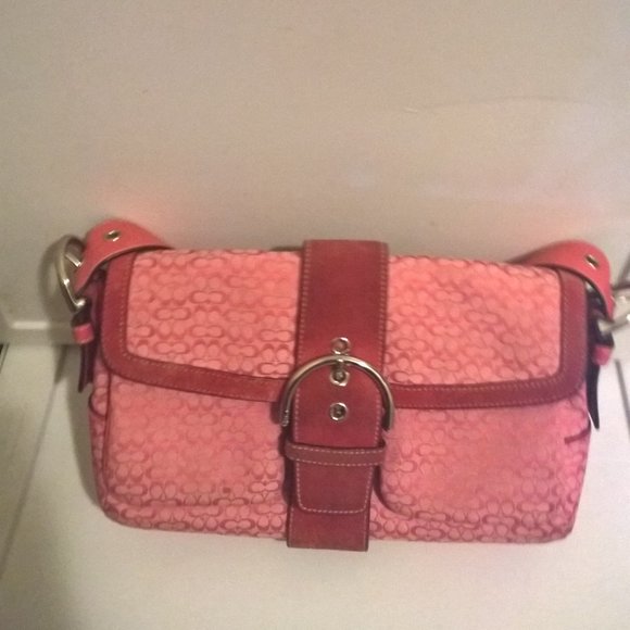 Coach Handbags - Pink Coach shoulder bag